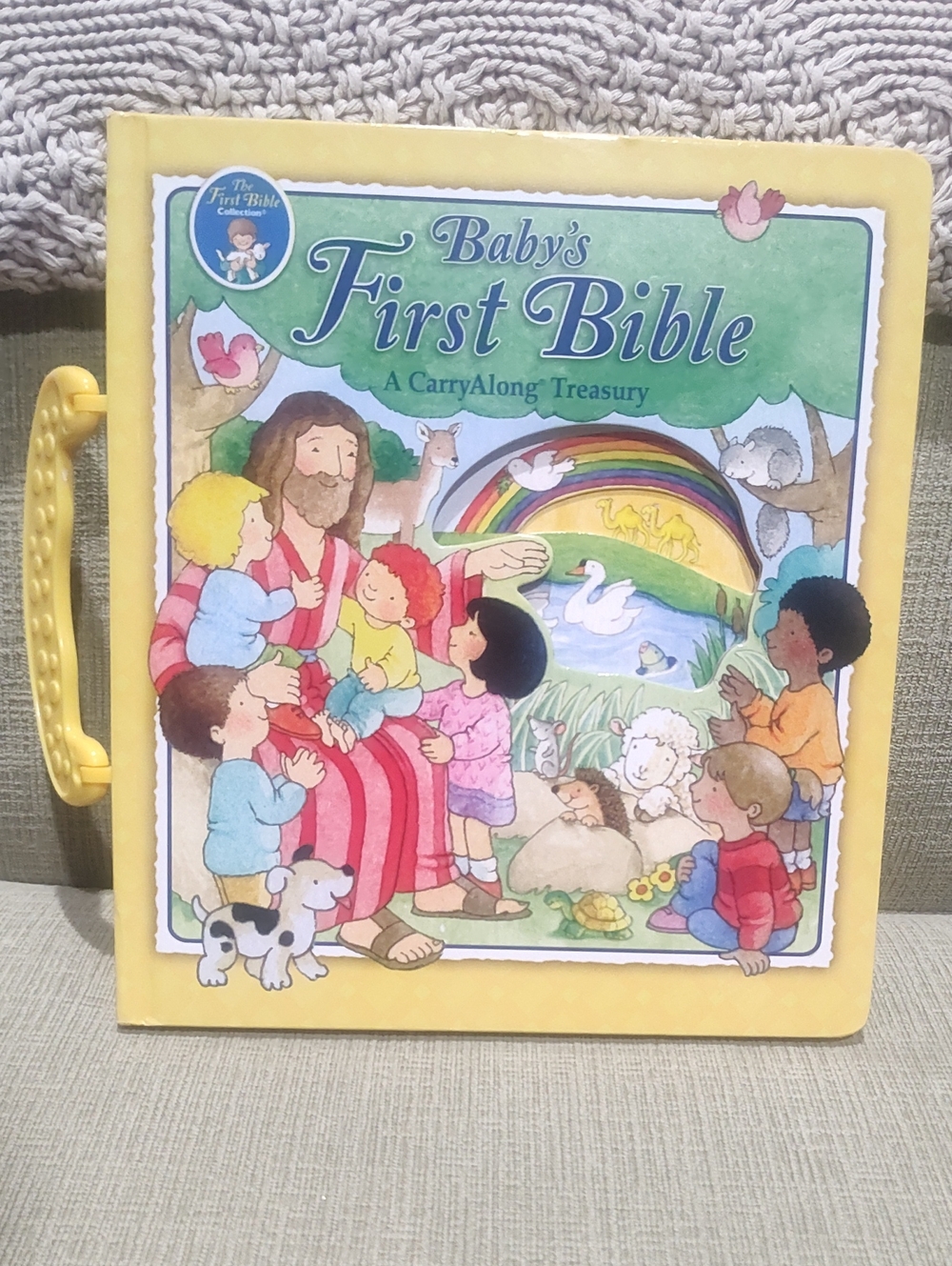 Baby's First Bible - Yellow Kids Carry-Along Board Book